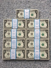 100 (ONE STACK) 2021 ONE DOLLAR CRISP UNCIRCULATED NOTES FROM BEP  ATLANTA