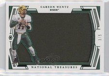 2020 National Treasures Collegiate Silhouettes Emerald 3/5 Carson Wentz #44 5w7
