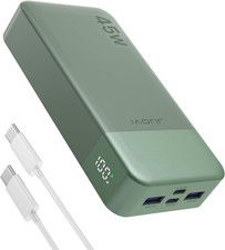 Power Bank 45W Portable Charger USB C PD QC 20000mAh External Battery Pack with