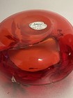 Vintage Arco Japan Orange/Red Ashtray Glass Hand Painted Floral  Lot of 2 — photo 7