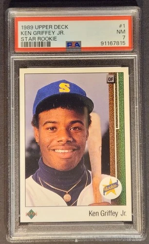 1989 Upper Deck - Star Rookie Ken Griffey Jr #1 (RC) PSA 7