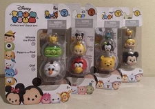 Disney Tsum Tsum Stackables Series 1  - 3 PKT Winnie Peas In A POD Rare Lot Of 4