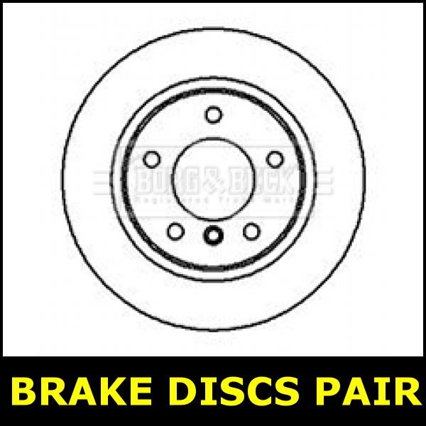 Brake Discs Pair Rear Fits BMW E36 E46 1.6 1.7 1.8 1.9 2.0 2.5 D076
