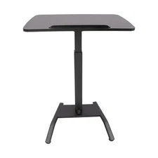 Adjustable Pneumatic Standing Desk Tilting Laptop Cart Mobile Podium Cup Holder