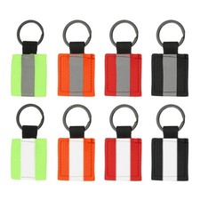 8 Pcs Reflective Keychain,Reflective Strips Safety,Green Orange Red Black