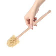 Toilet Brush Wooden Construction for Deep Stain Removal Bathrooms