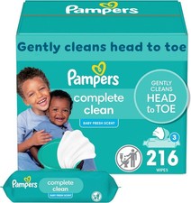 Pampers Complete Clean Baby Fresh Baby Wipes 3-Pack 216 Wipes