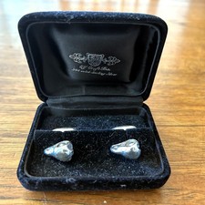 Elf Craft Manschettenkn&ouml;pfe Adlersch&auml;del Eagle Skull 925 Silber Etui NEU
