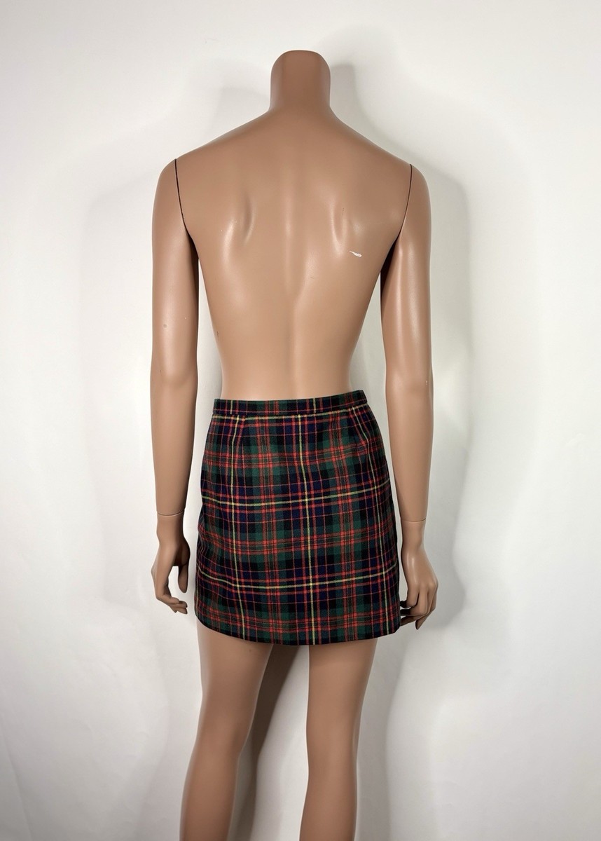 Vtg Dolce & Gabbana D&G Pleated Plaid Mini Skirt 38 XS | eBay