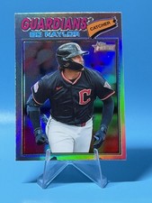 Bo Naylor 2026 Topps Heritage Silver Refractor SP #256 Cleveland Guardians