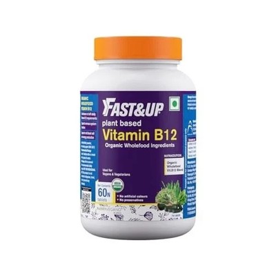 FAST&UP Plant Based B12 60 Tablets Methylcobalamin Vegan Organic Free Ship