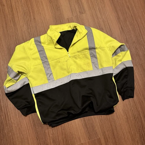 VETEMENTS Giacca Riflettente HIVIS Mezza Zip Uomo Large