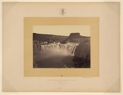 Shoshone Falls,Idaho,ID,Snake River,Timothy O'Sullivan's tent,Waterfall,1868