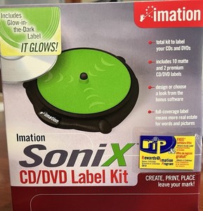 Imation SoniX CD / DVD Label Kit and Refill Labels Brand New Sealed
