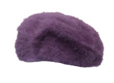 Womens Vintage 70s 80s Pale Purple Angora Wool Blend Hat Retro Indie Small