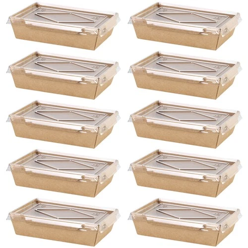 Scatole per cibo da asporto da 10 pezzi Scatole per insalata monouso a 2