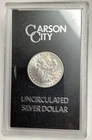 1884-CC Morgan Unc Silver Dollar GSA No Box/COA Dbl 18,Left C Scratched Case (H)