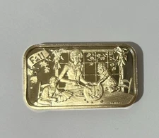 E.J. Aleo & Co. Fall Carving Pumpkins 2 oz .999 EGP Silver Art Bar Ltd Edt #007