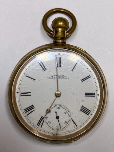 Antique Waltham Traveller Gold-Filled Pocket Watch Pre-Owned Runs (36-#41)
