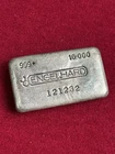 Engelhard 10 Oz 999 Vintage Silver Poured Bar,