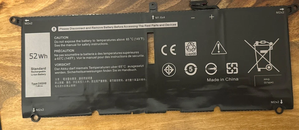 Dell DGH8 52W Replacement battery for Delll XPS 13 Laptop. - Image 2 of 4
