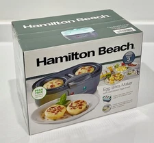 HAMILTON BEACH New in Box EGG BITES MAKER + Poach and Hard Boil Eggs #25511MN