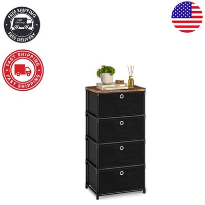 Luxurious Oxford Fabric Storage Chest with 4 Spacious Drawers - Easy Assembly
