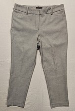 Talbots Women's Hampshire Ankle Pants Size 10P Petite Black  White Houndstooth