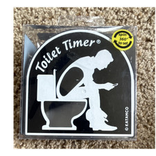 Katamco Toilet Timer Classic Shower Timer, Plastic, Black/White