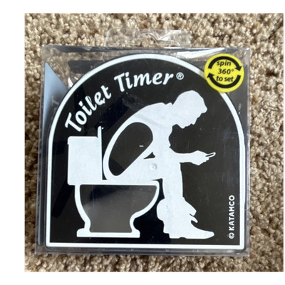 Katamco Toilet Timer (Classic) Shower Timer, Plastic, Black/White