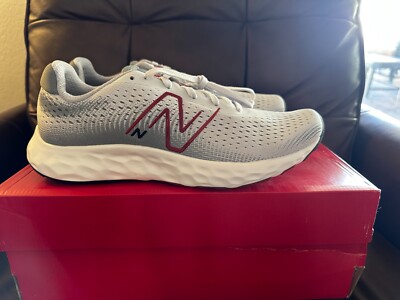 NEW BALANCE MEN'S Shoes 520V8 Size 8.5 Medium D Lightweight Grey Red *NEW*