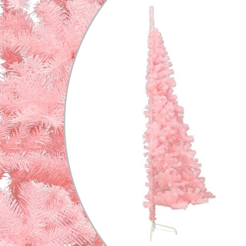 Artificial Half Christmas Tree with Stand 210 PVC K8E8 - Picture 3 of 9