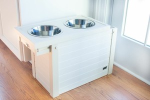 Tall Dog Food Bowl Stand Elevated For Large Dogs Feeding Station