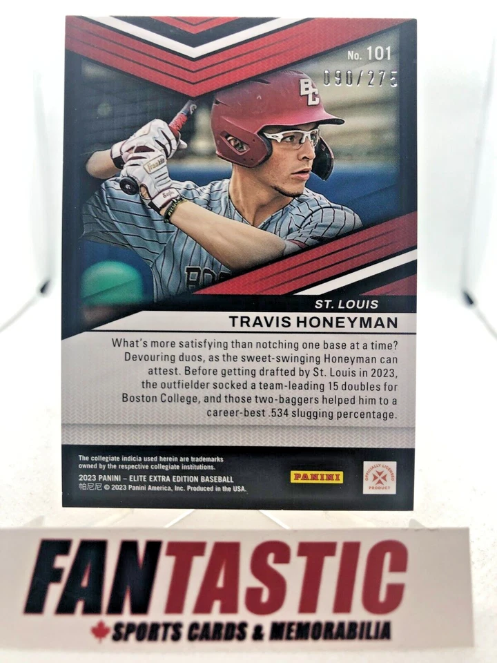 Travis Honeyman #101 STATUS ORANGE Parallel /275 2023 Elite Extra Edition STL - Image 2 of 2