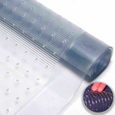 Robuster Teppichschutz Klarfolie Matte Rolle Vinyl Kunststoff Antirutsch Läufer