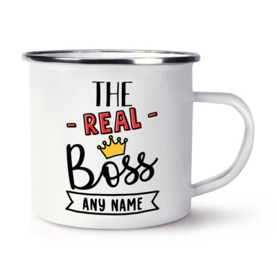 Personalisierte Gift Base Emaille Kaffeetasse Cup Für Die Real Boss