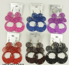 A-85 Wholesale jewelry Lot 12 pairs Drop Style Colorful Dangle Fashion Earring