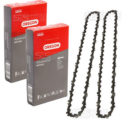 2 Stück Oregon Sägekette 90PX052E AdvanceCut  Ersatzkette 3/8'' 1,1 mm 52 TG 35cm