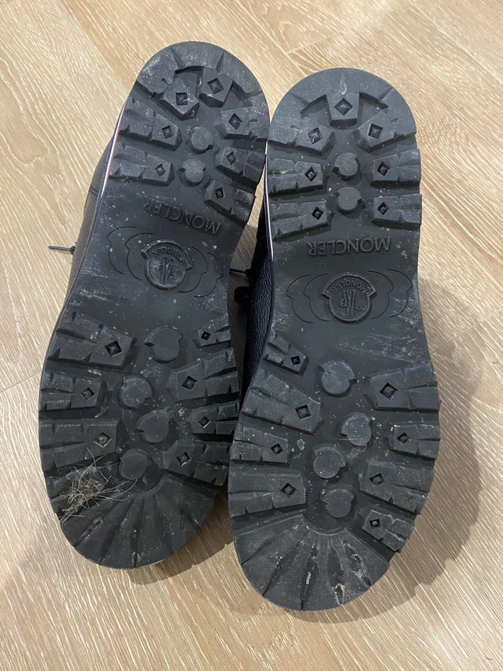 Auténticas botas de senderismo MONCLER Peak negras invierno talla 9 Foto 3 de 4