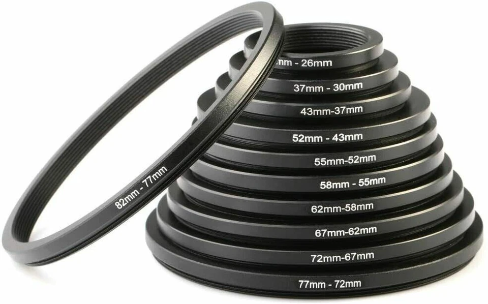 Metal Stepping Rings Step Down Rings Filter Adapter 82-37mm for Camera Lens - Image 2 of 4