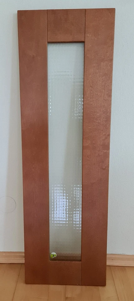 Schranktür ohne Scharnier Vollholz Holzart unbekannt mit Sicherheitsglas