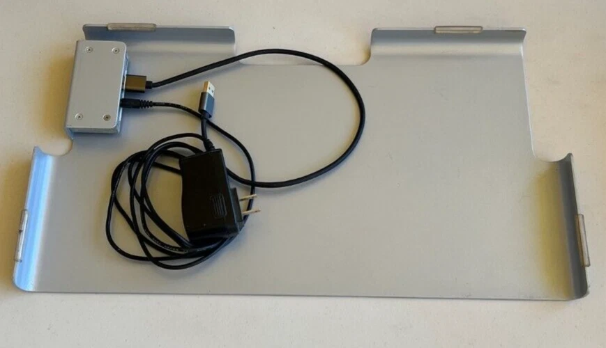 iMac Stand & Keyboard Cubby with Powered USB 3 Hub - Sturdy Metal Classic - Image 4 of 4