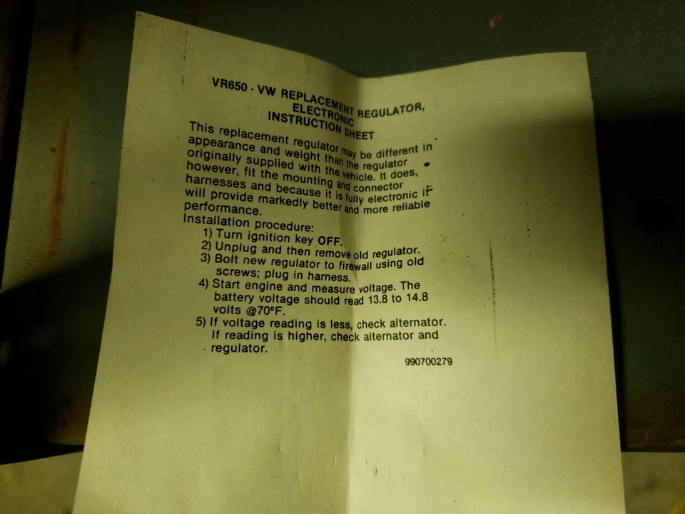 Regulador de voltaje NORS Wells VR650 PARA VW Foto 3 de 4