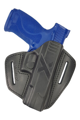 U9 100 % Leder Holster für Smith & Wesson MP40 SW 2 IPSC / BDMP schwarz VlaMiTex
