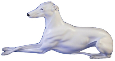Augarten Porzellan Greyhound Hund Figur Porzellan Hund Figur Wien