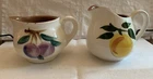 2 Vintage Stangl Creamers~ FRUIT~ Plums~ FESTIVAL~Peach