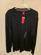 Alfani Men's Slim-Fit Solid Sweater Deep Black Size Large New With Tags