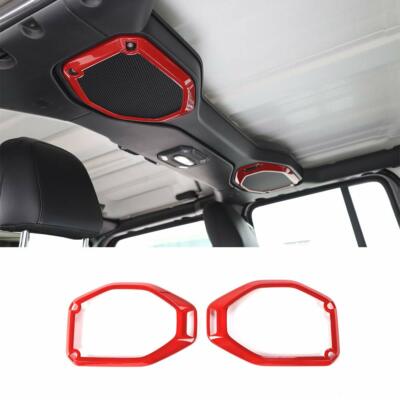 2PCS Top Speaker Audio Surround Trim Cover For Jeep Wrangler JL JLU JT 2018 UP