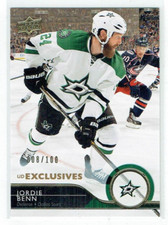14-15 UD Upper Deck Series Two  Jordie Benn  /100  Exclusives