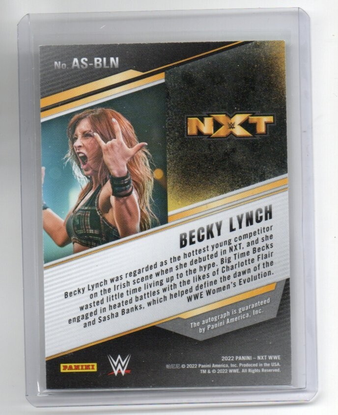 Becky Lynch NXT Alumni Signatures Tie DYE Auto 2022 Panini NXT 2.0